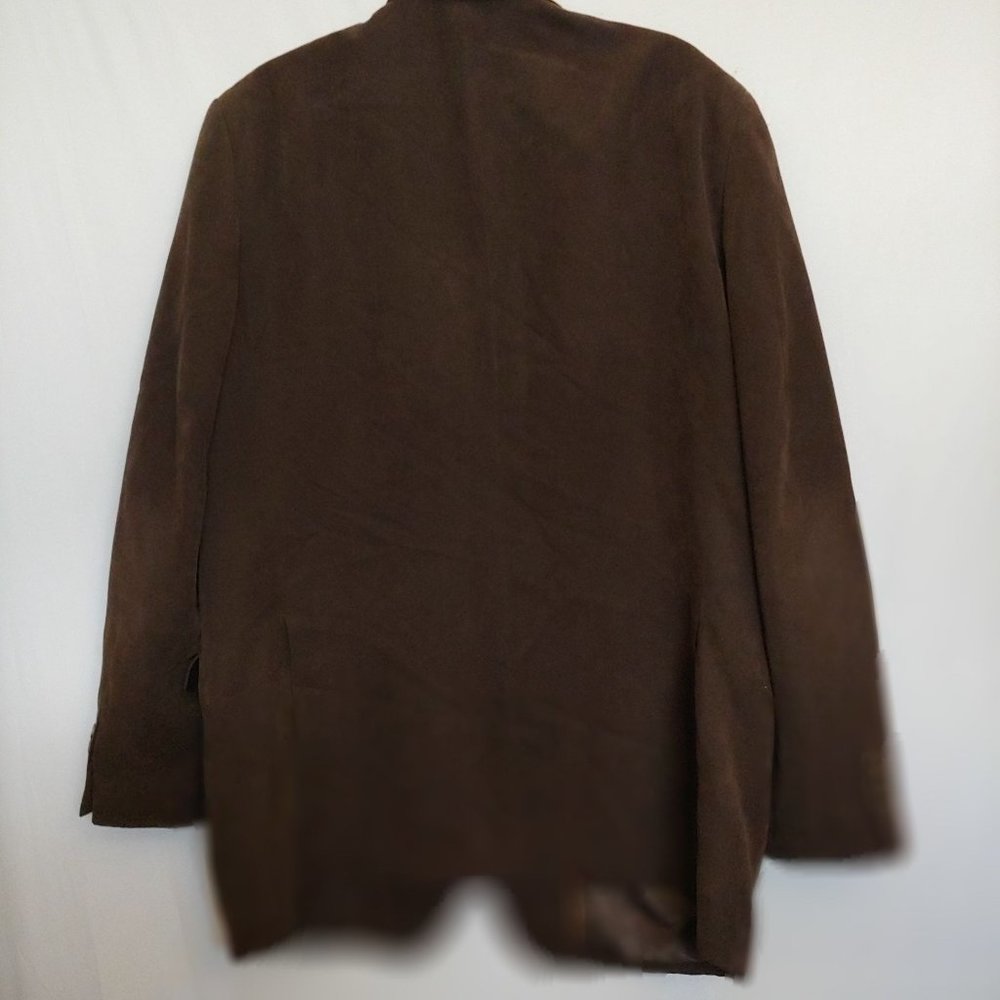 Andrew Fezza Mens Brown Blazer Sport Jacket Baxter Suede 46L - Picture 8 of 14